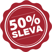Nálepka 50% sleva